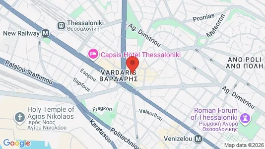 Apartments for rent i Thessaloniki - kort over placeringen