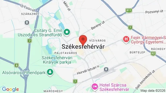Houses for rent i Székesfehérvári - kort over placeringen