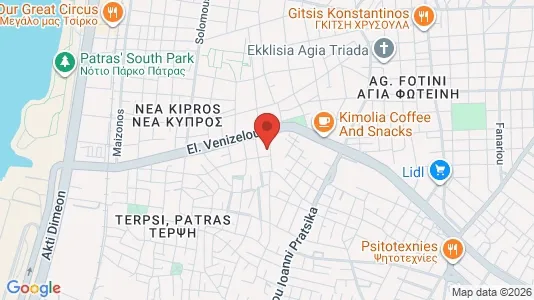 Apartments for rent i Patras - kort over placeringen