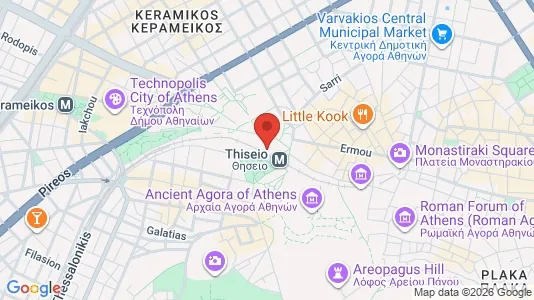 Apartments for rent i Athens Ano Petralona - kort over placeringen
