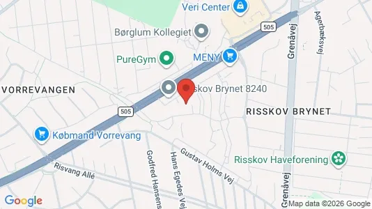 Apartments for rent i Risskov - kort over placeringen