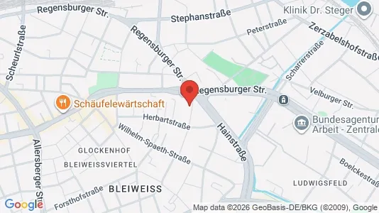 Apartments for rent i Nuremberg - kort over placeringen