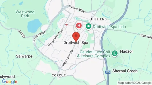 Houses for rent i Droitwich - Worcestershire - kort over placeringen