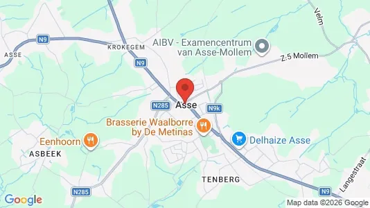 Apartments for rent i Asse - kort over placeringen