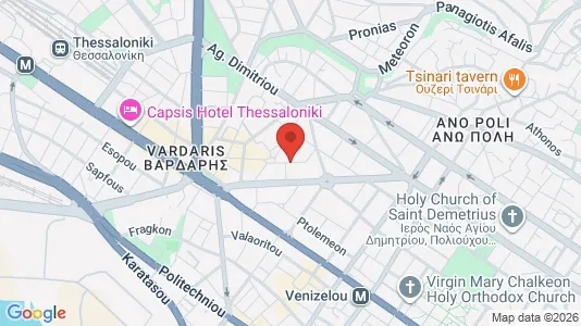 Apartments for rent i Thessaloniki - kort over placeringen