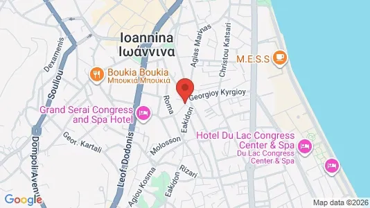 Apartments for rent i Ioannina - kort over placeringen