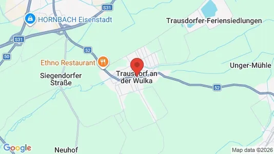 Apartments for rent i Trausdorf an der Wulka - kort over placeringen