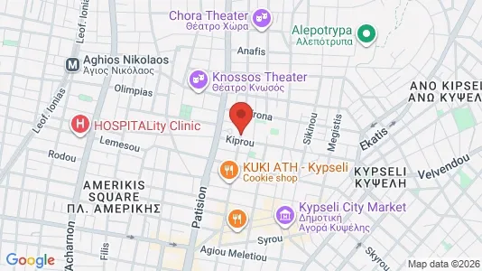 Apartments for rent i Athens Agios Nikolaos - kort over placeringen