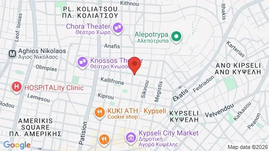 Apartments for rent i Galatsi - kort over placeringen