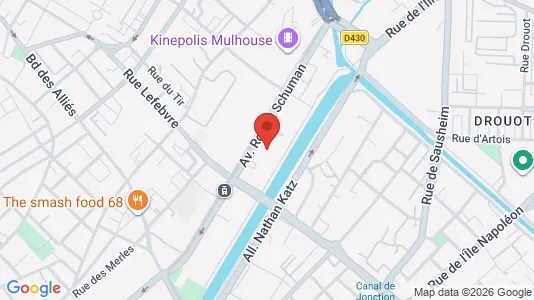 Apartments for rent i Mulhouse - kort over placeringen