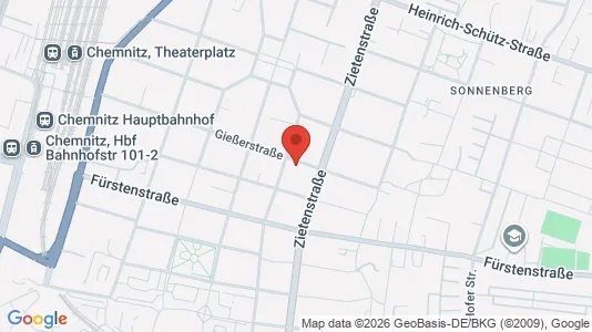Apartments for rent i Chemnitz - kort over placeringen