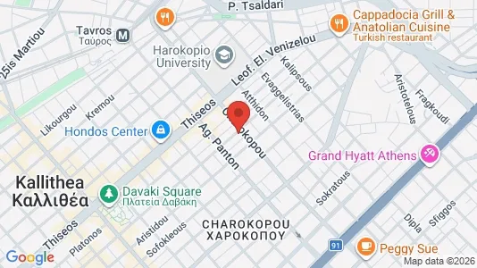 Apartments for rent i Kallithea - kort over placeringen