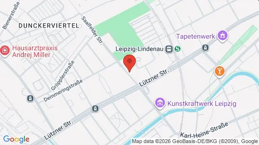Apartments for rent i Leipzig - kort over placeringen