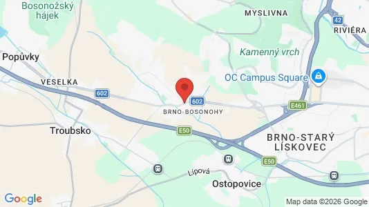 Apartments for rent i Brno-Bosonohy - kort over placeringen