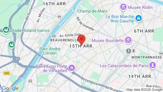 Rooms for rent i Paris 15ème arrondissement - kort over placeringen