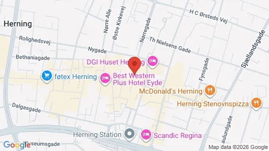 Apartments for rent i Herning - kort over placeringen