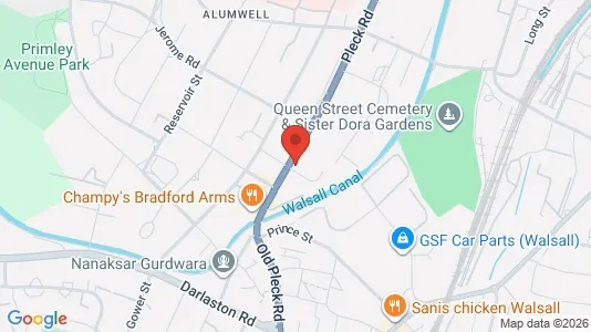 Apartments for rent i Walsall - West Midlands - kort over placeringen