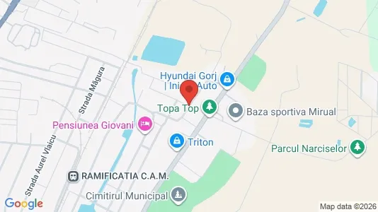 Apartments for rent i Târgu Jiu - kort over placeringen