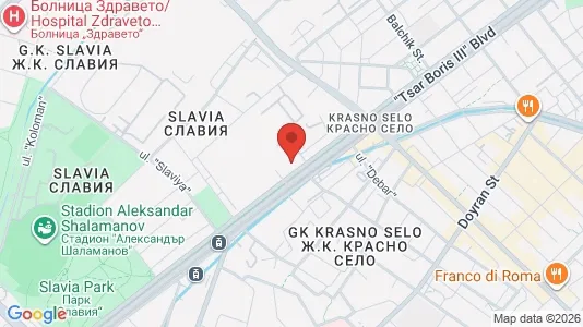 Apartments for rent i Sofia Krasno selo - kort over placeringen