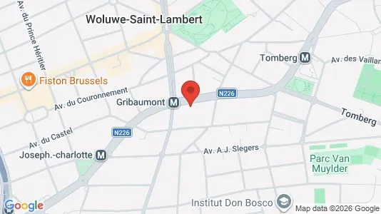 Apartments for rent i Brussels Sint-Lambrechts-Woluwe - kort over placeringen