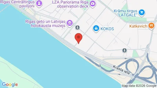 Apartments for rent i Riga Centrs - kort over placeringen