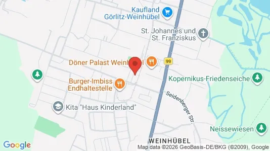 Apartments for rent i Görlitz - kort over placeringen