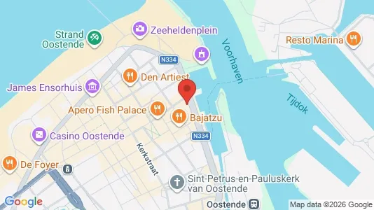 Apartments for rent i Oostende - kort over placeringen
