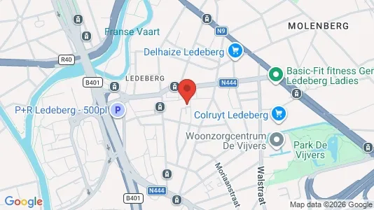 Apartments for rent i Gent Ledeberg - kort over placeringen