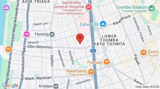 Apartments for rent i Thessaloniki - kort over placeringen