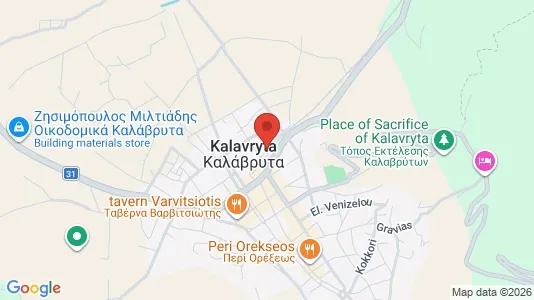 Apartments for rent i Kalavryta - kort over placeringen