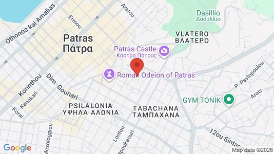 Apartments for rent i Patras - kort over placeringen