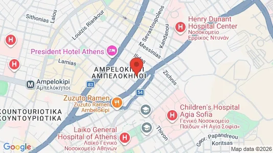 Apartments for rent i Athens Ampelokipoi - kort over placeringen