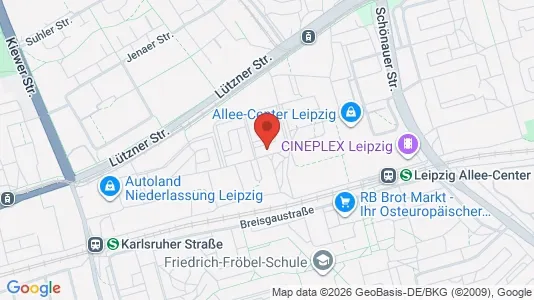 Apartments for rent i Leipzig - kort over placeringen