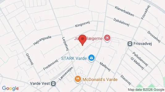Apartments for rent i Varde - kort over placeringen