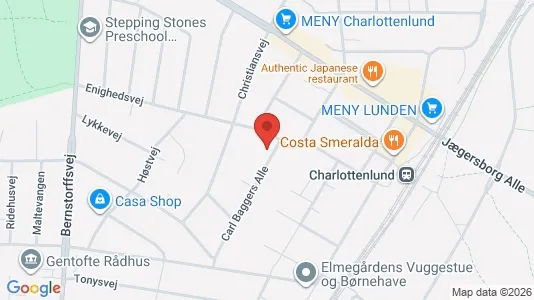Apartments for rent i Charlottenlund - kort over placeringen