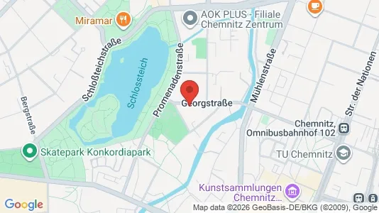 Apartments for rent i Chemnitz - kort over placeringen