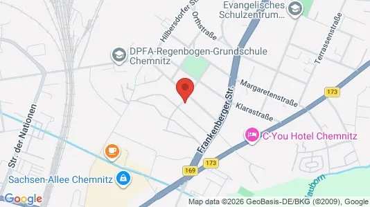 Apartments for rent i Chemnitz - kort over placeringen