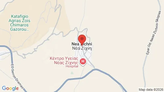 Houses for rent i Nea Zichni - kort over placeringen