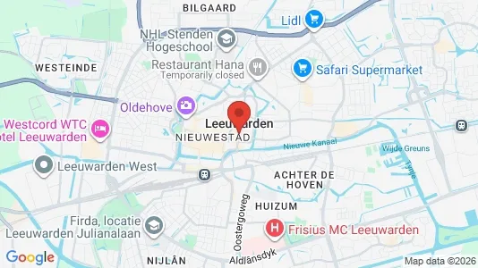 Rooms for rent i Leeuwarden - kort over placeringen