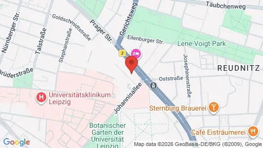 Apartments for rent i Leipzig - kort over placeringen