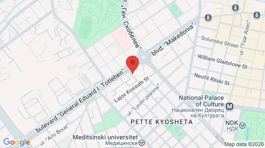 Apartments for rent i Sofia Vazrazhdane - kort over placeringen