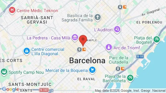 Rooms for rent i Barcelona Eixample - kort over placeringen