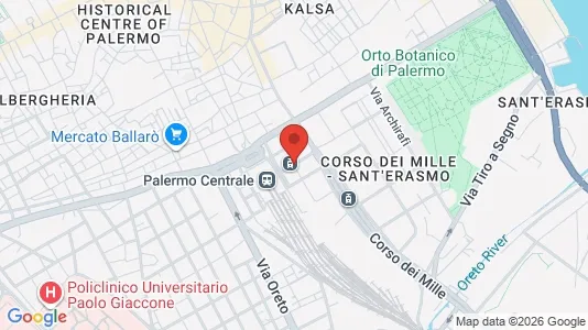 Apartments for rent i Palermo - kort over placeringen