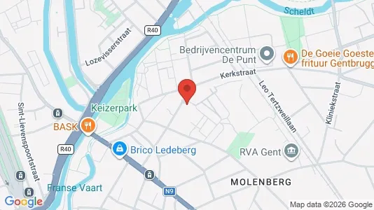 Apartments for rent i Gent Ledeberg - kort over placeringen