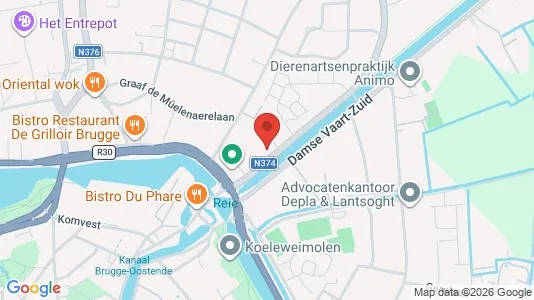 Apartments for rent i Brugge - kort over placeringen