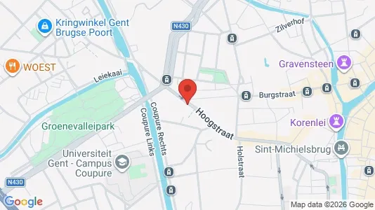 Apartments for rent i Stad Gent - kort over placeringen