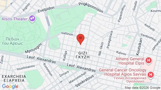 Apartments for rent i Athens Ampelokipoi - kort over placeringen