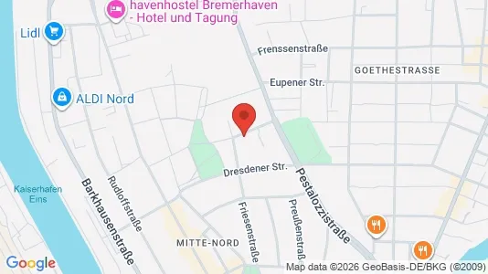 Apartments for rent i Bremerhaven - kort over placeringen