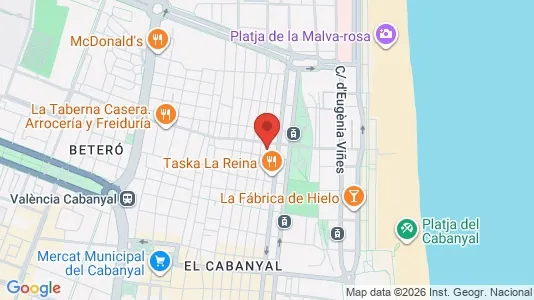 Apartments for rent i Valencia Poblats Marítims - kort over placeringen