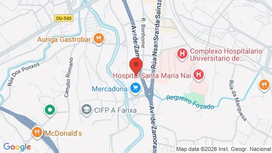 Apartments for rent i Ourense - kort over placeringen